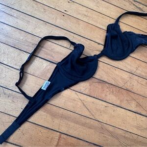 Calvin Klein underwire bra Black velvet vintage 34b